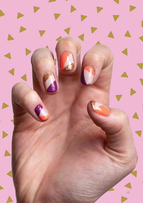 colorblock_glitter_geometric_nails