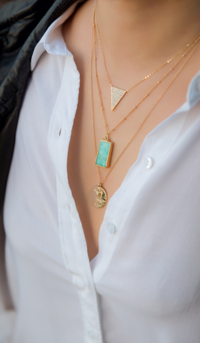 delicate layered necklaces